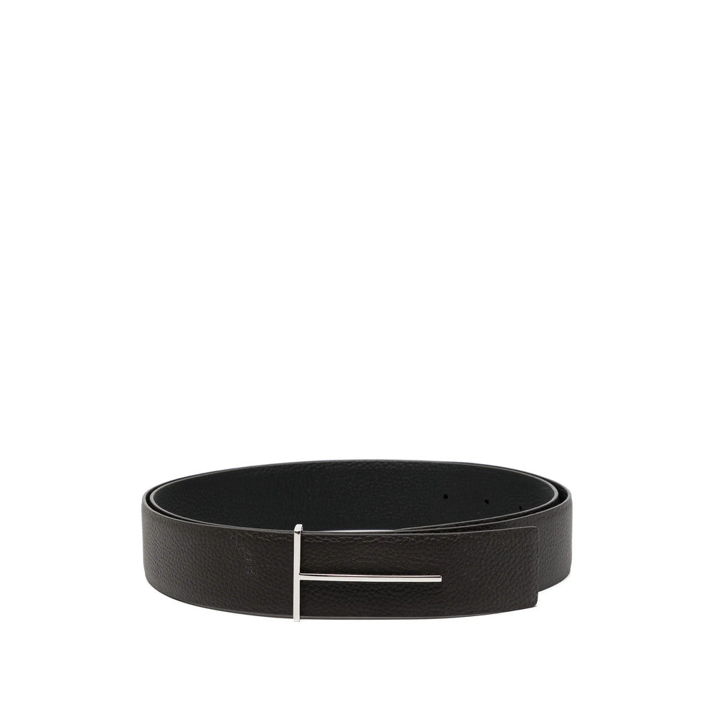 Dark Brown Textured Reversible Belt 1