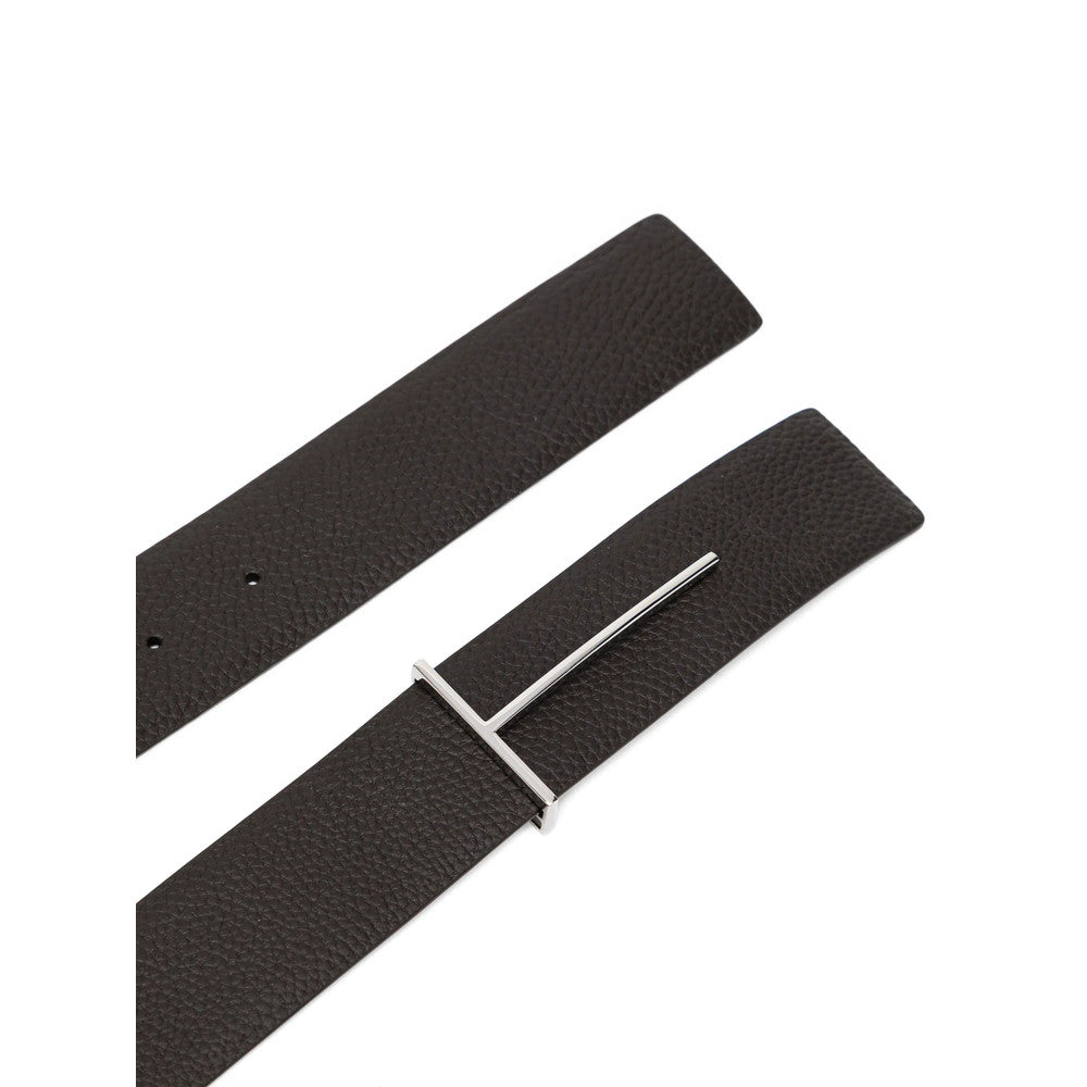 Dark Brown Textured Reversible Belt 2