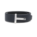 Navy Blue Textured Reversible Belt 1