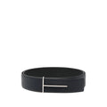 Navy Blue Textured Reversible Belt 1