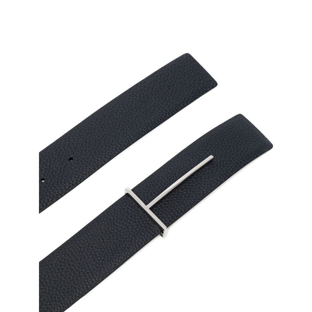 Navy Blue Textured Reversible Belt 2