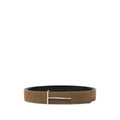 Brown T-Buckle Reversible Belt 1