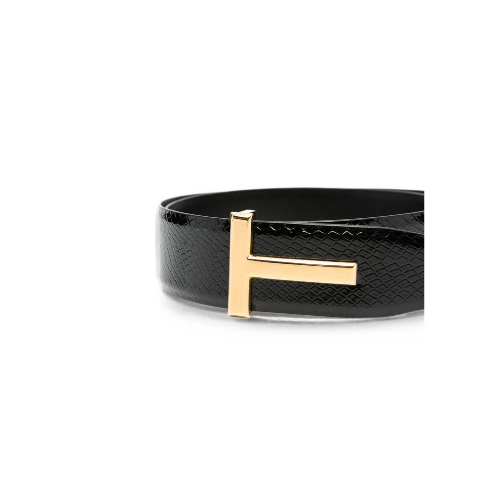 Black Textured Reversible Belt 3