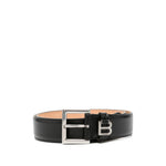 Black Solid Buckle Belt 1