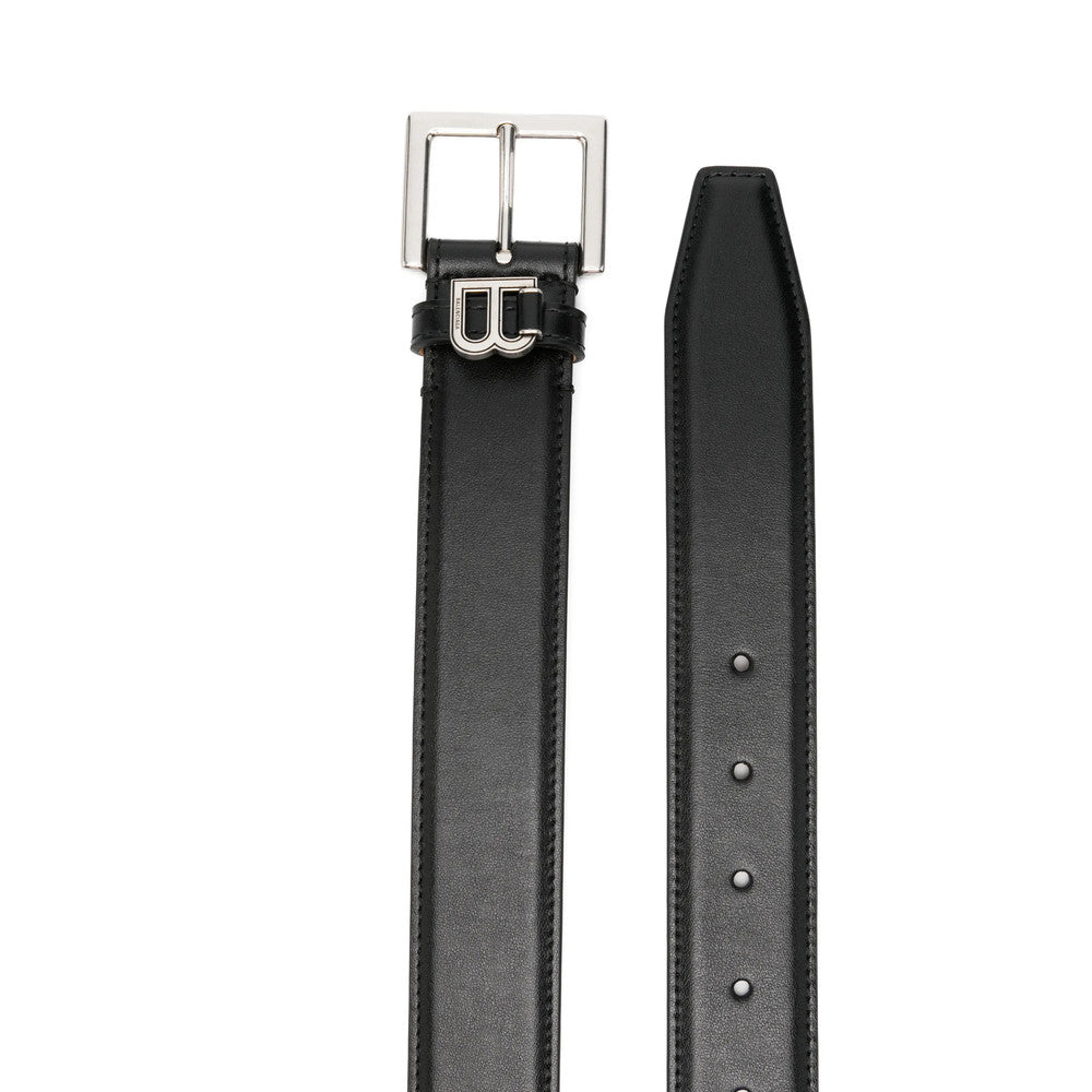Black Solid Buckle Belt 2