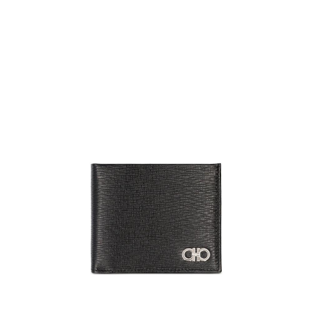 Black Gancini Textured Wallet 1