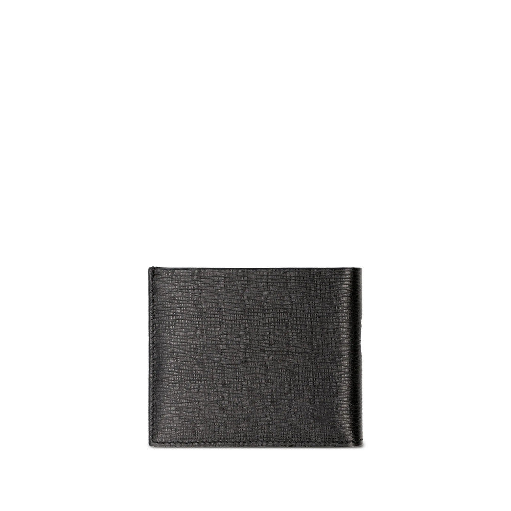 Black Gancini Textured Wallet 2