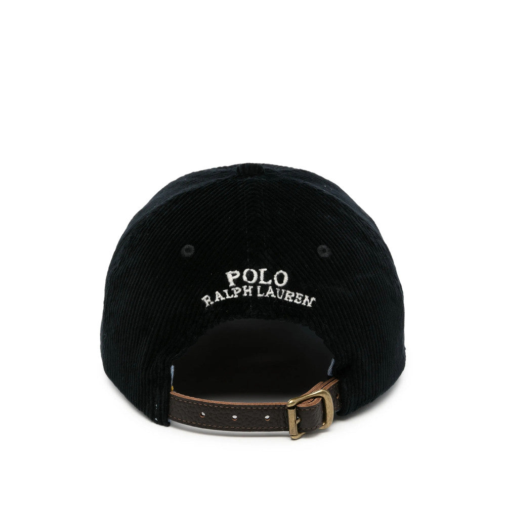 Black Embroidered Logo Baseball Cap 2