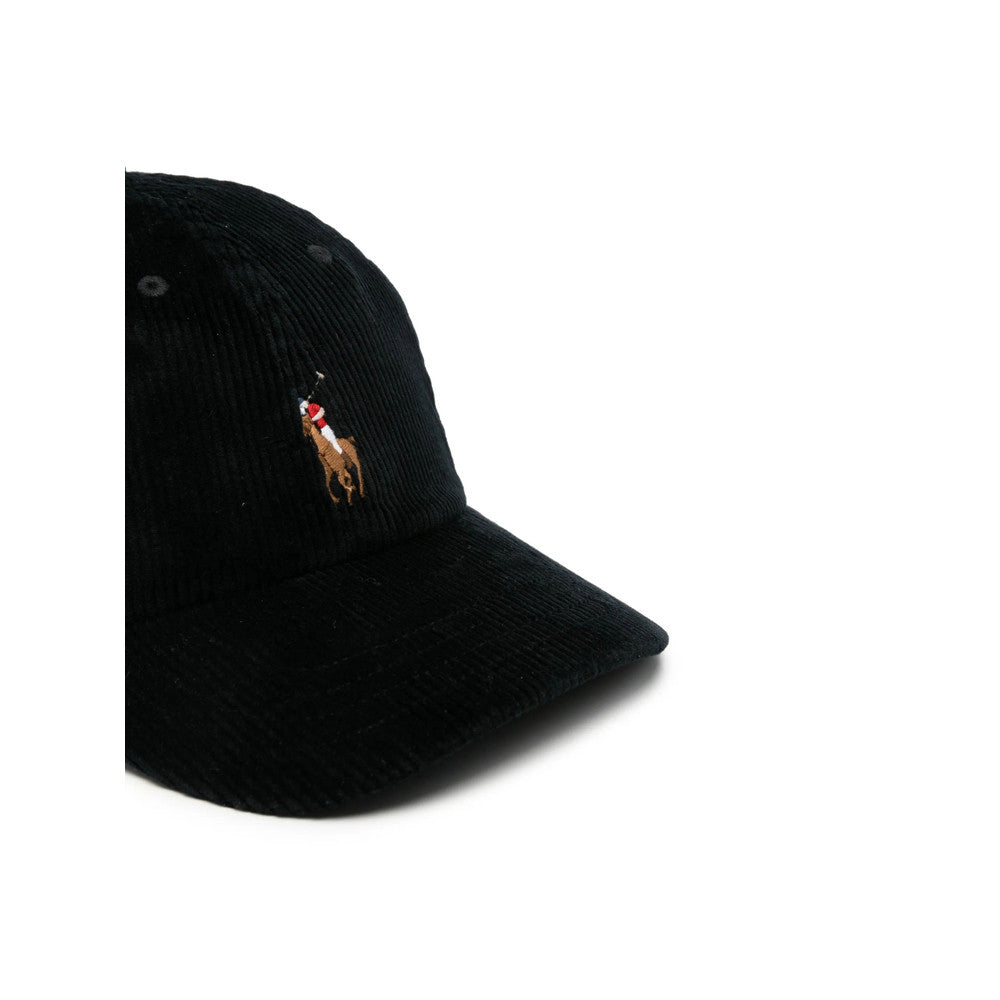 Black Embroidered Logo Baseball Cap 3