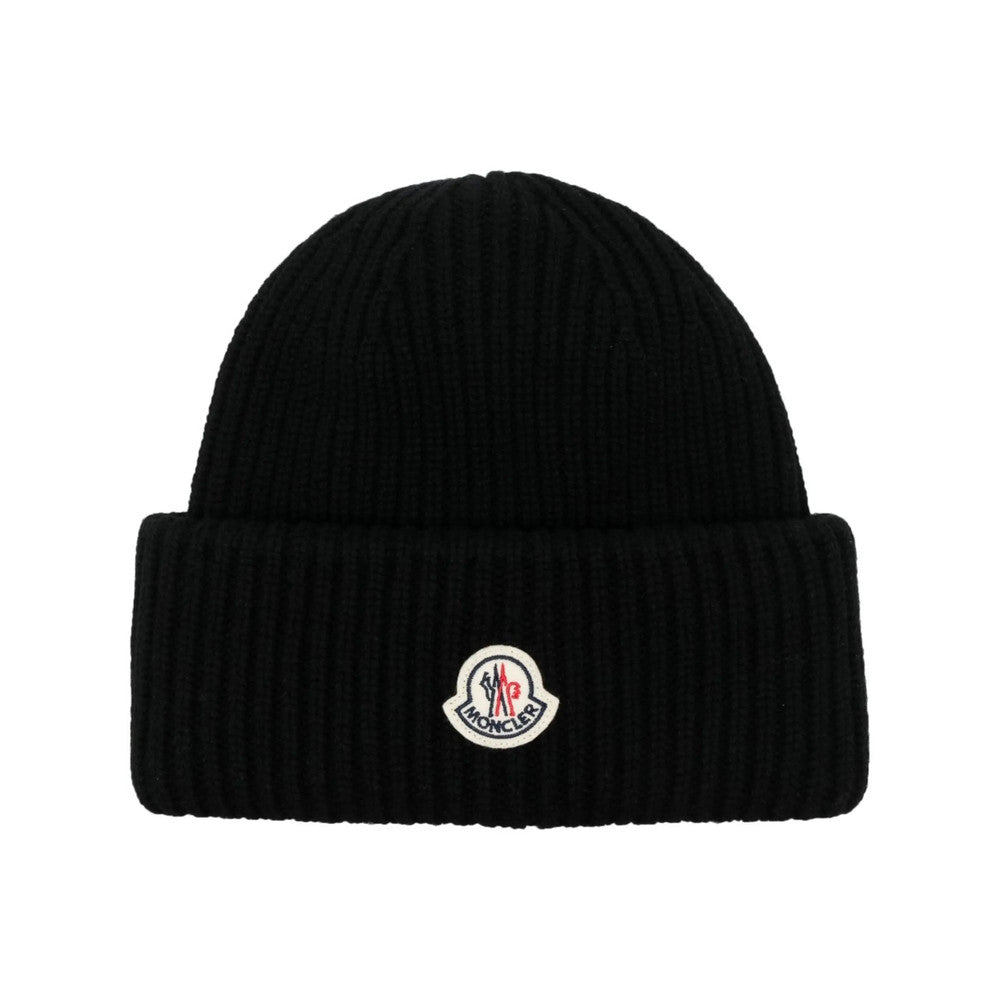 Black Knitted Beanies Cap 1