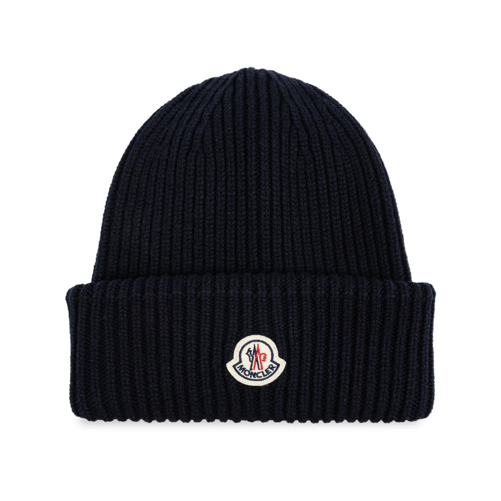Navy Blue Knitted Beanies Cap 1