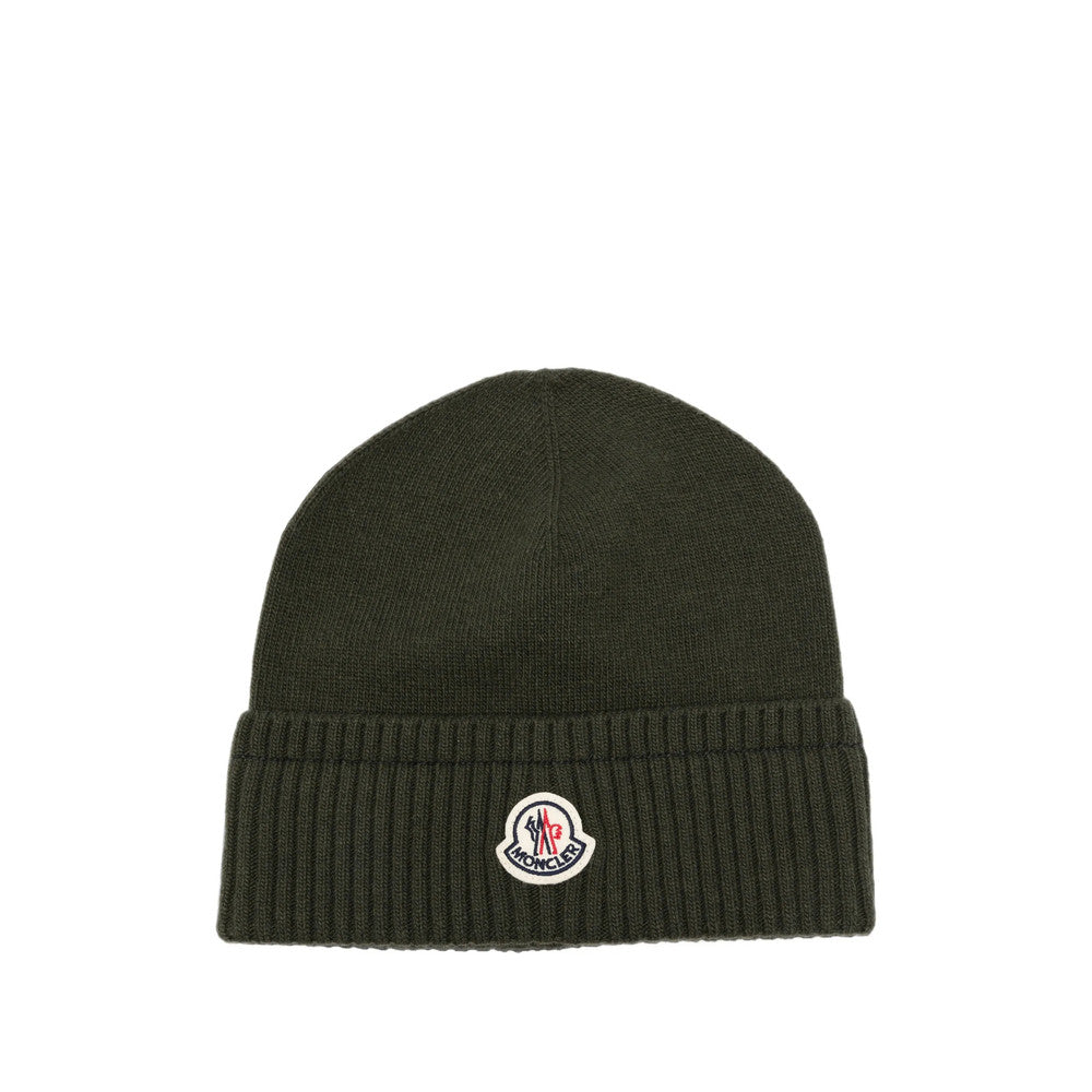 Dark Green Logo Beanies Cap 1