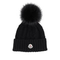 Black Knitted Beanies Cap 1