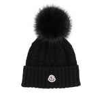 Black Knitted Beanies Cap 1