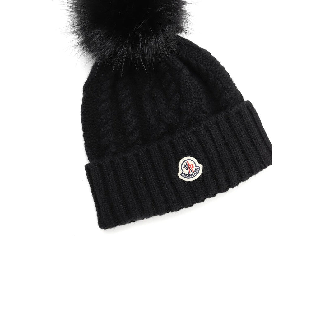 Black Knitted Beanies Cap 2