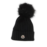 Black Knitted Beanies Cap 1