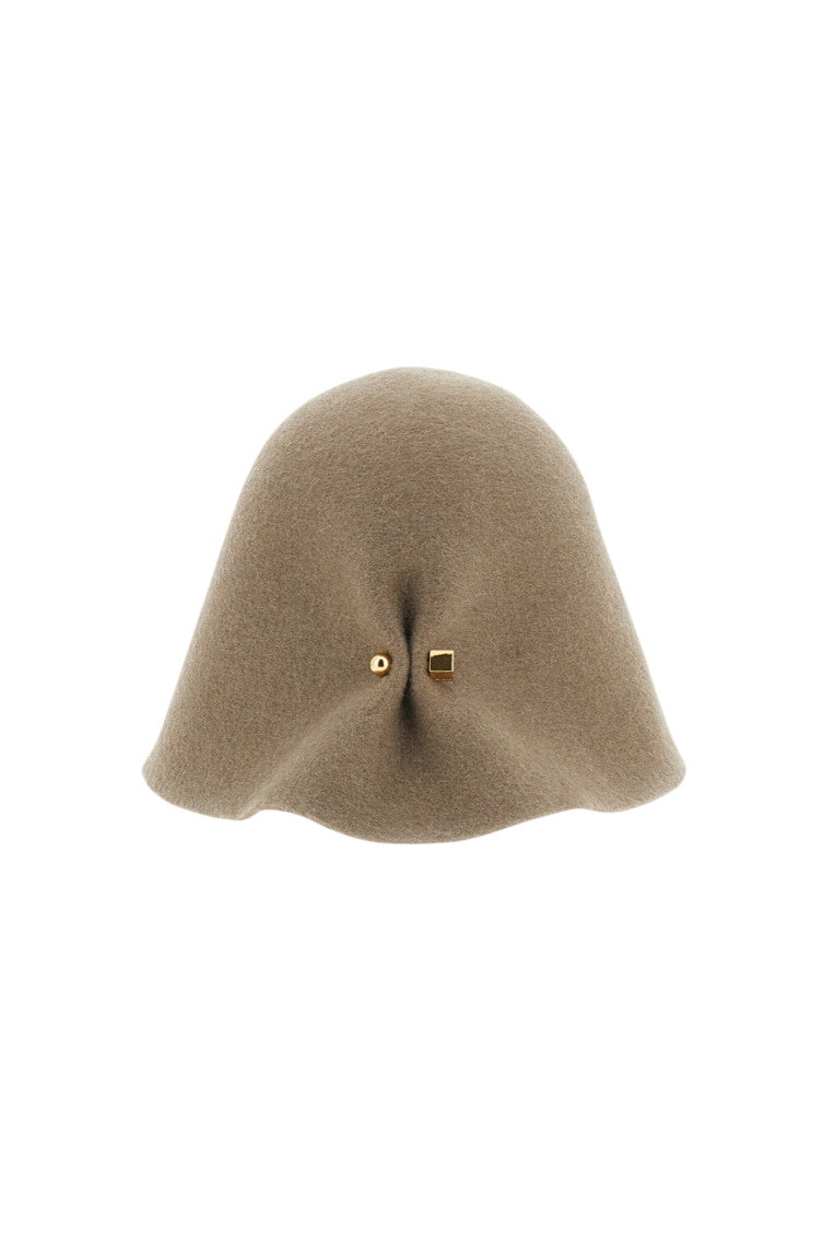 Beige Logo Cloche Hat 2