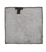 Dark Brown Logo Pocket Square 1
