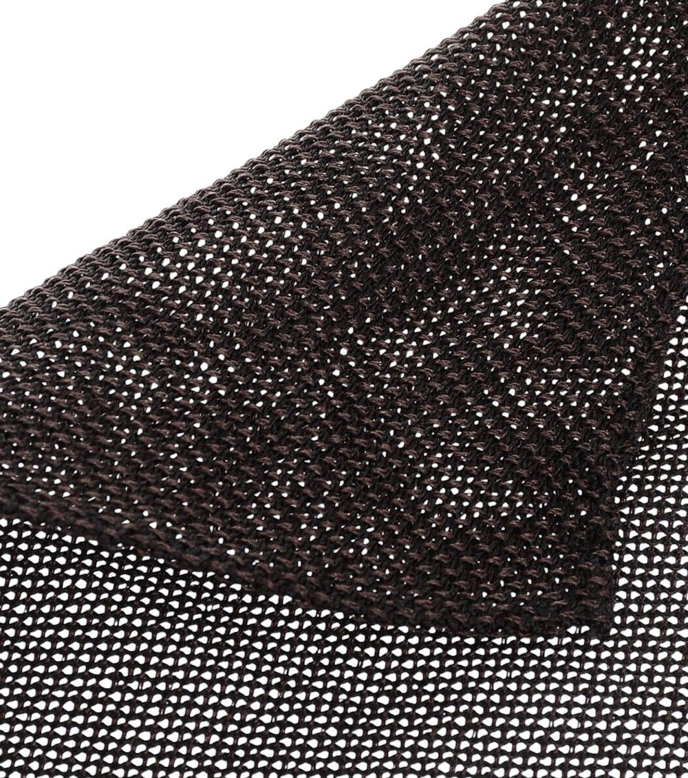 Dark Brown Logo Pocket Square 3