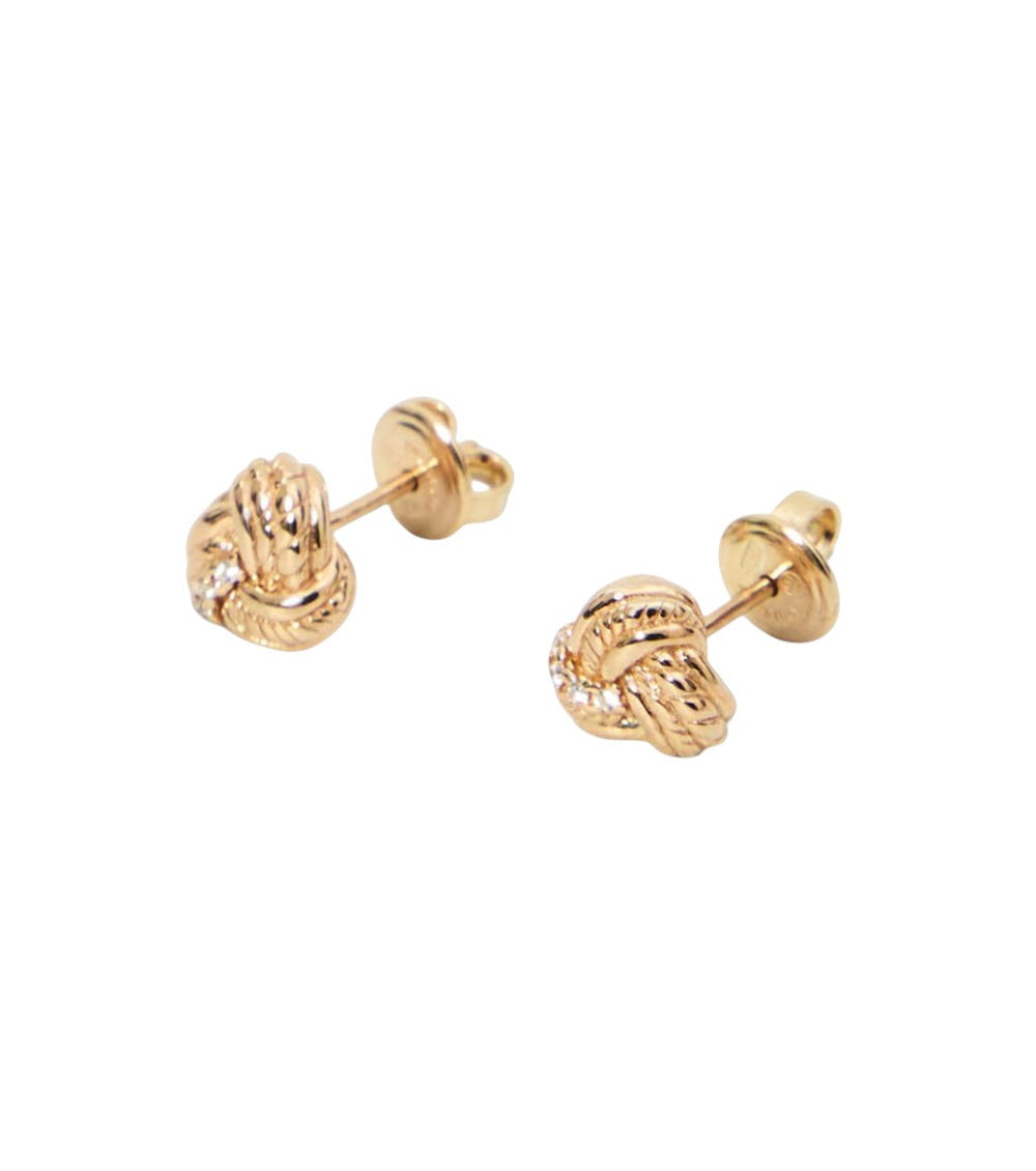 Golden Intreccio Stud Earrings 2