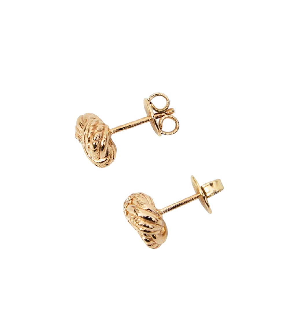Golden Intreccio Stud Earrings 3