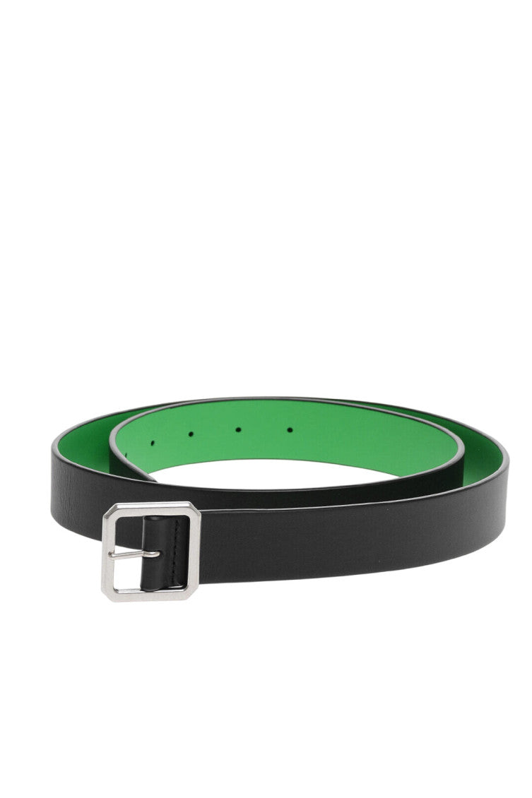 Black Logo Buckle Belt 2