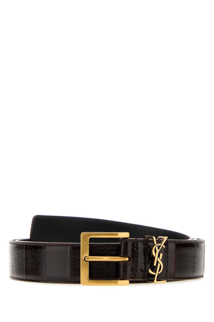 Brown Logo Buckle Belt 1
