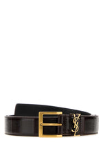 Brown Logo Buckle Belt 1