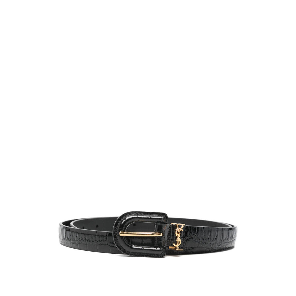 Black Cassandre Buckle Belt 1