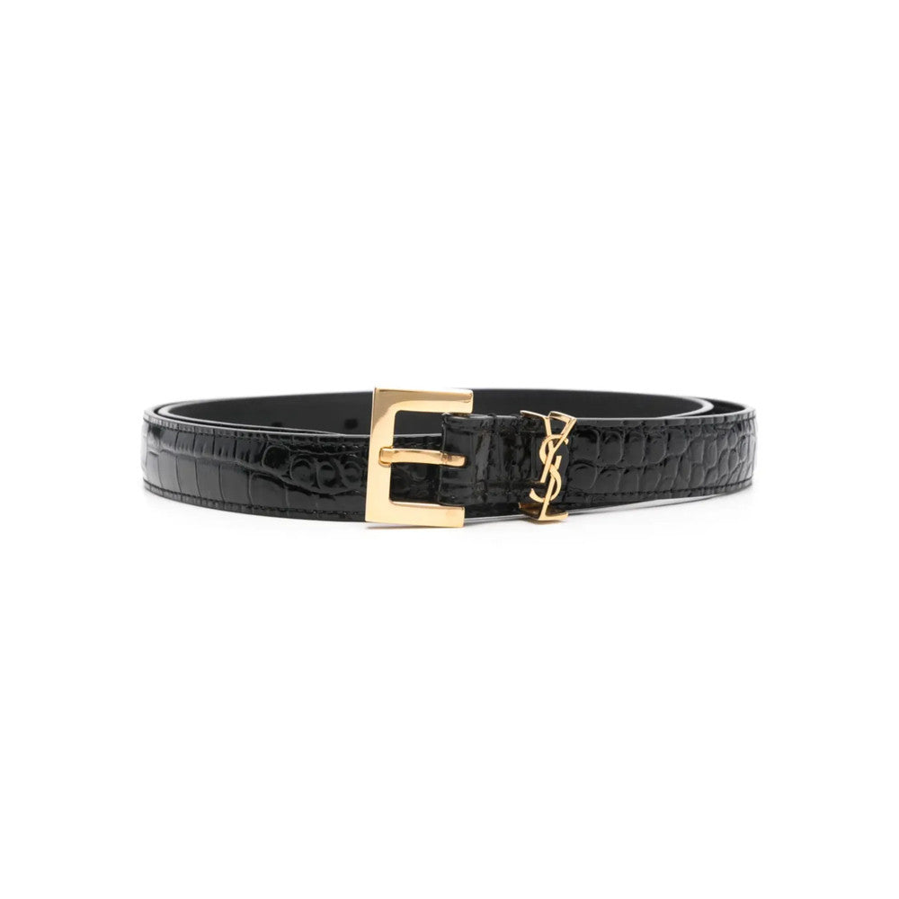 Black Cassandre Buckle Belt 1