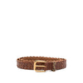 Brown Woven Buckle Belt 1