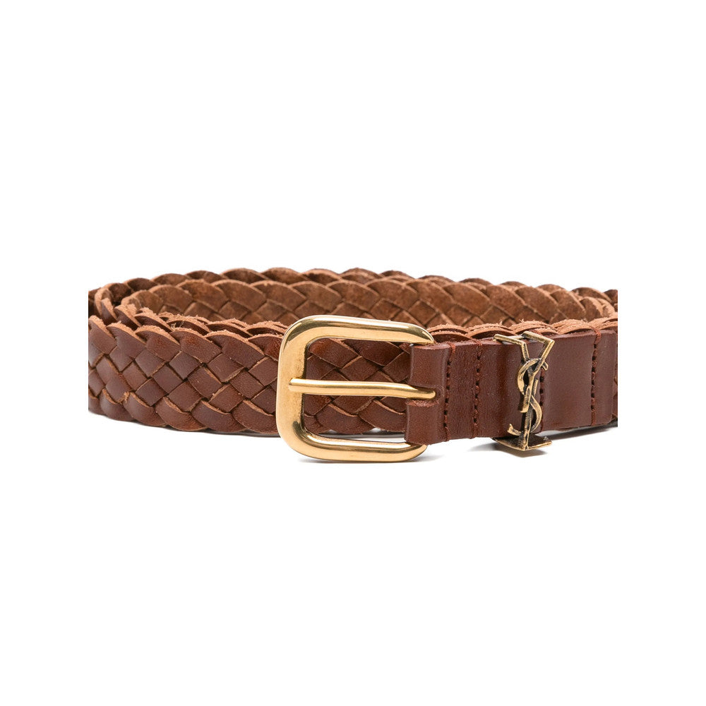 Brown Woven Buckle Belt 2