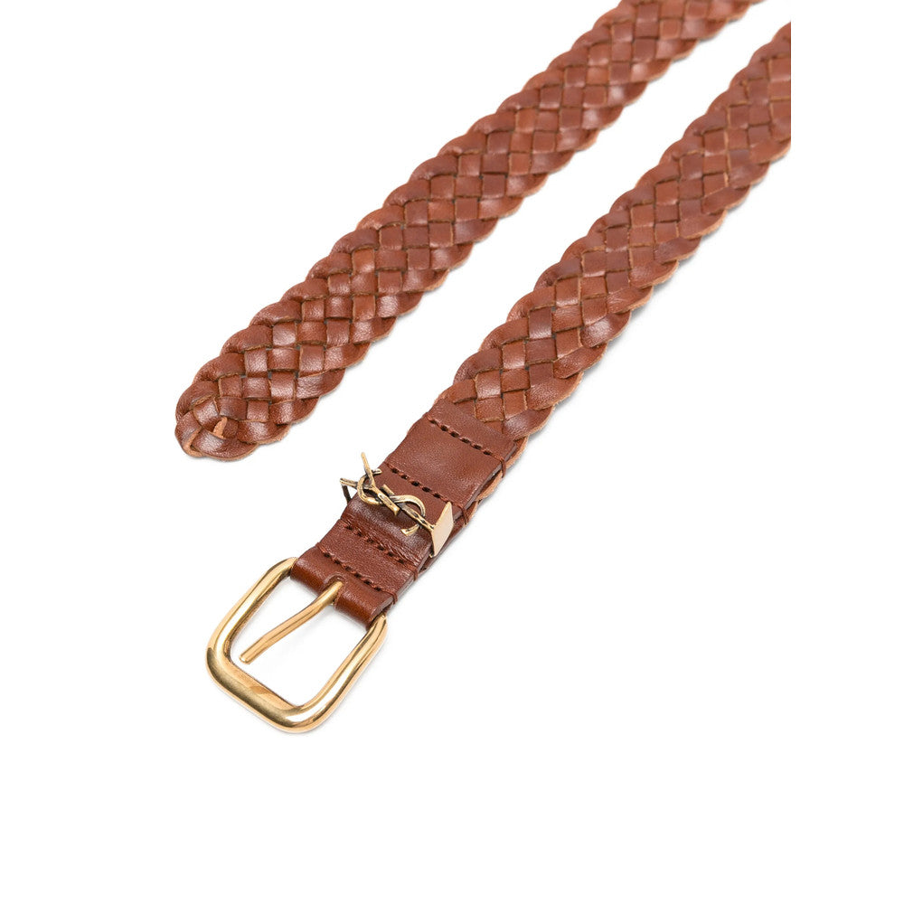 Brown Woven Buckle Belt 3
