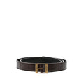 Brown Logo Buckle Belt 1