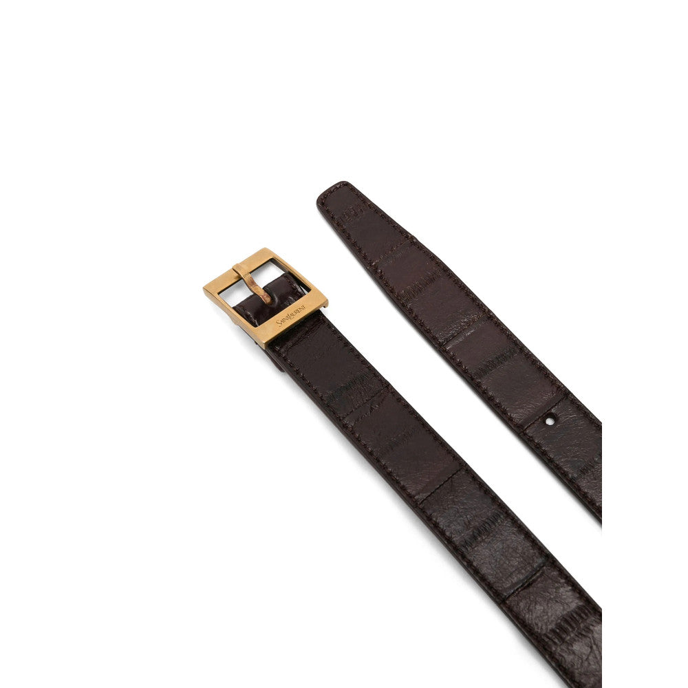 Brown Logo Buckle Belt 2