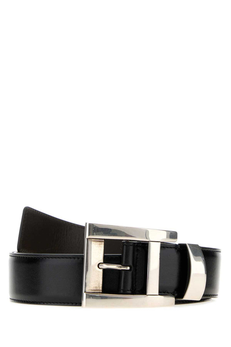 Black Logo Buckle Belt 1