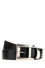 Black Logo Buckle Belt 1
