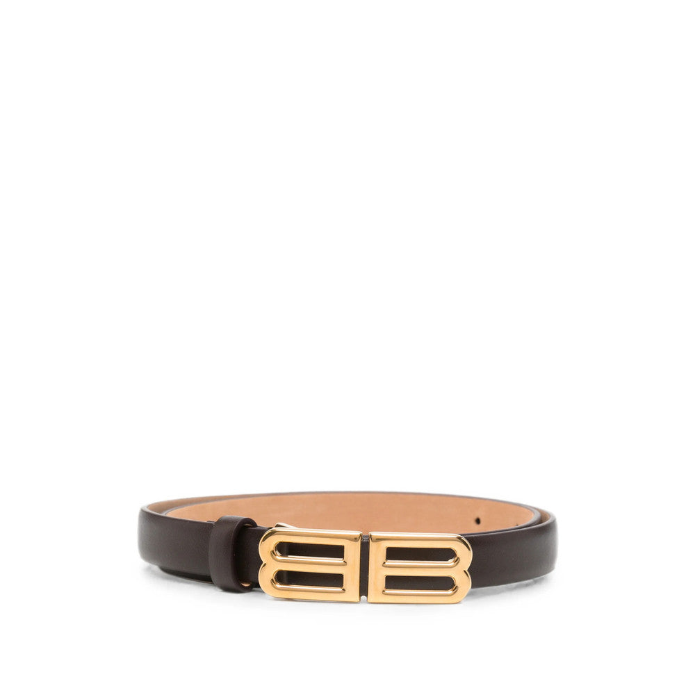 Brown Logo Buckle Belt 1
