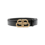 Black Logo Buckle Belt 1