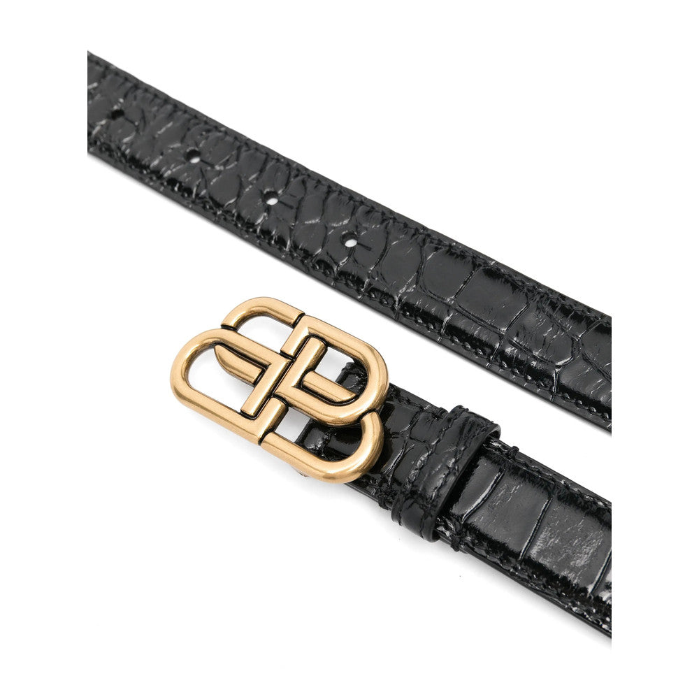 Black Logo Buckle Belt 2