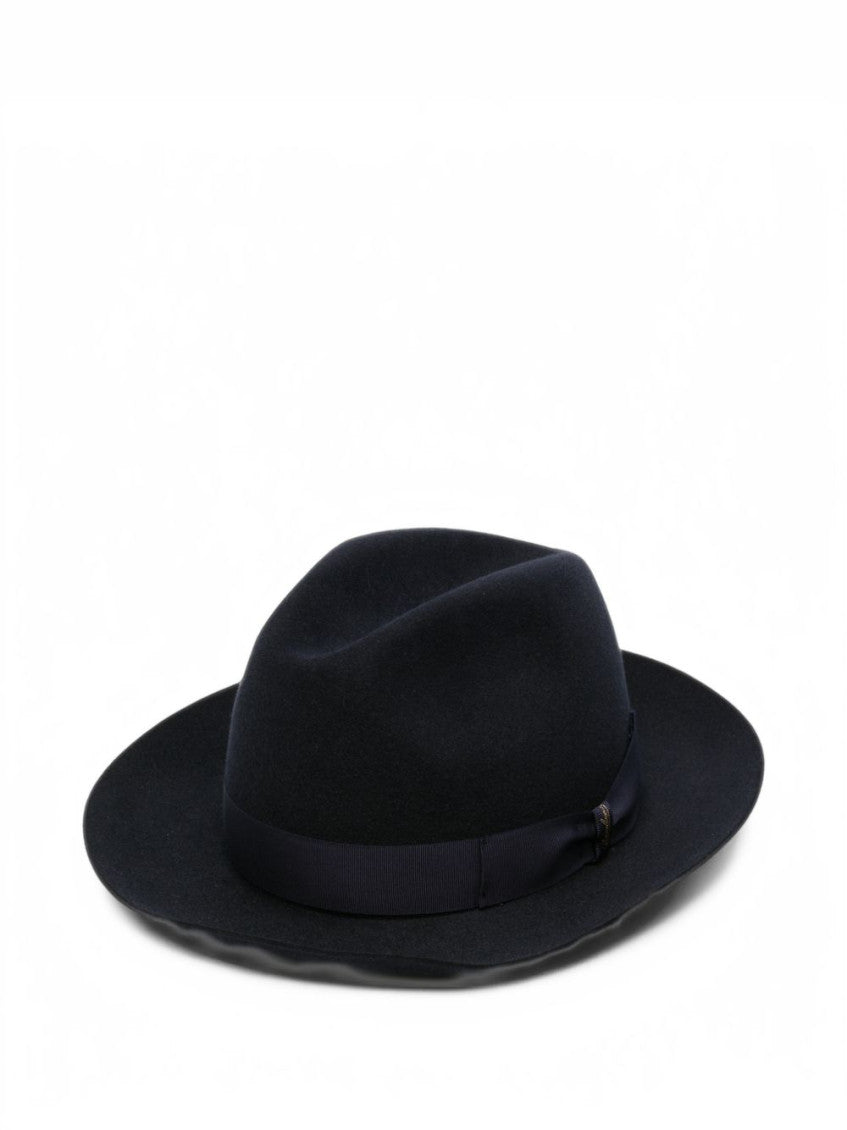 Navy Blue Logo Fedora Hat 1