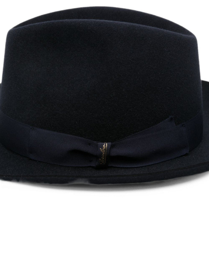 Navy Blue Logo Fedora Hat 2