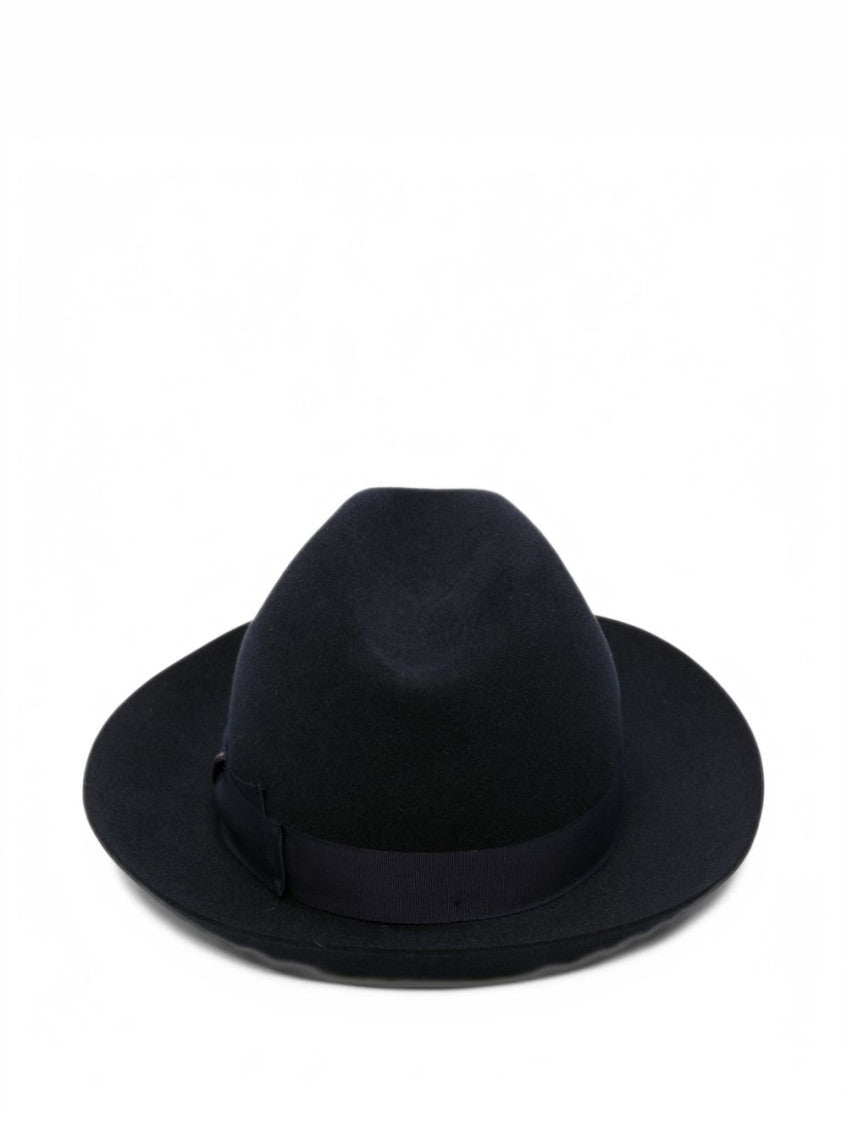 Navy Blue Logo Fedora Hat 3