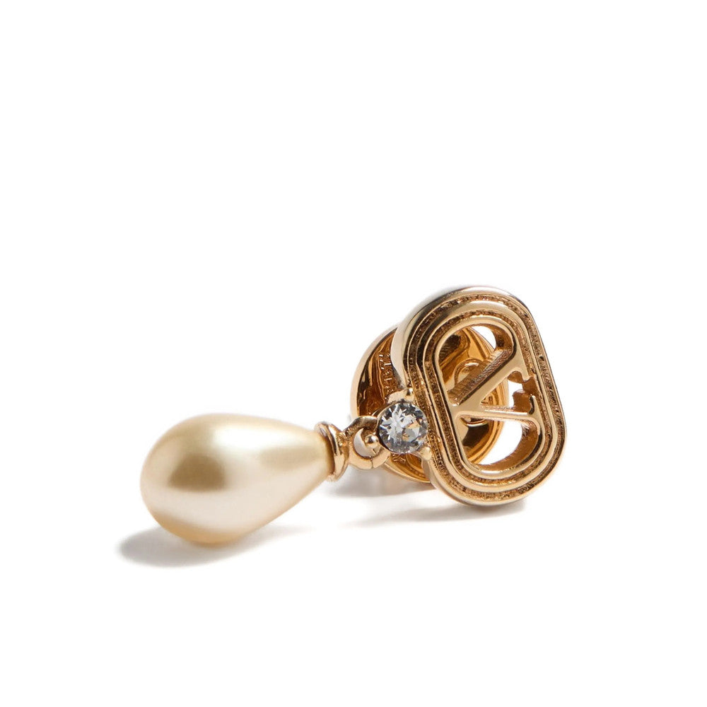 Golden Logo Drop Earrings 4
