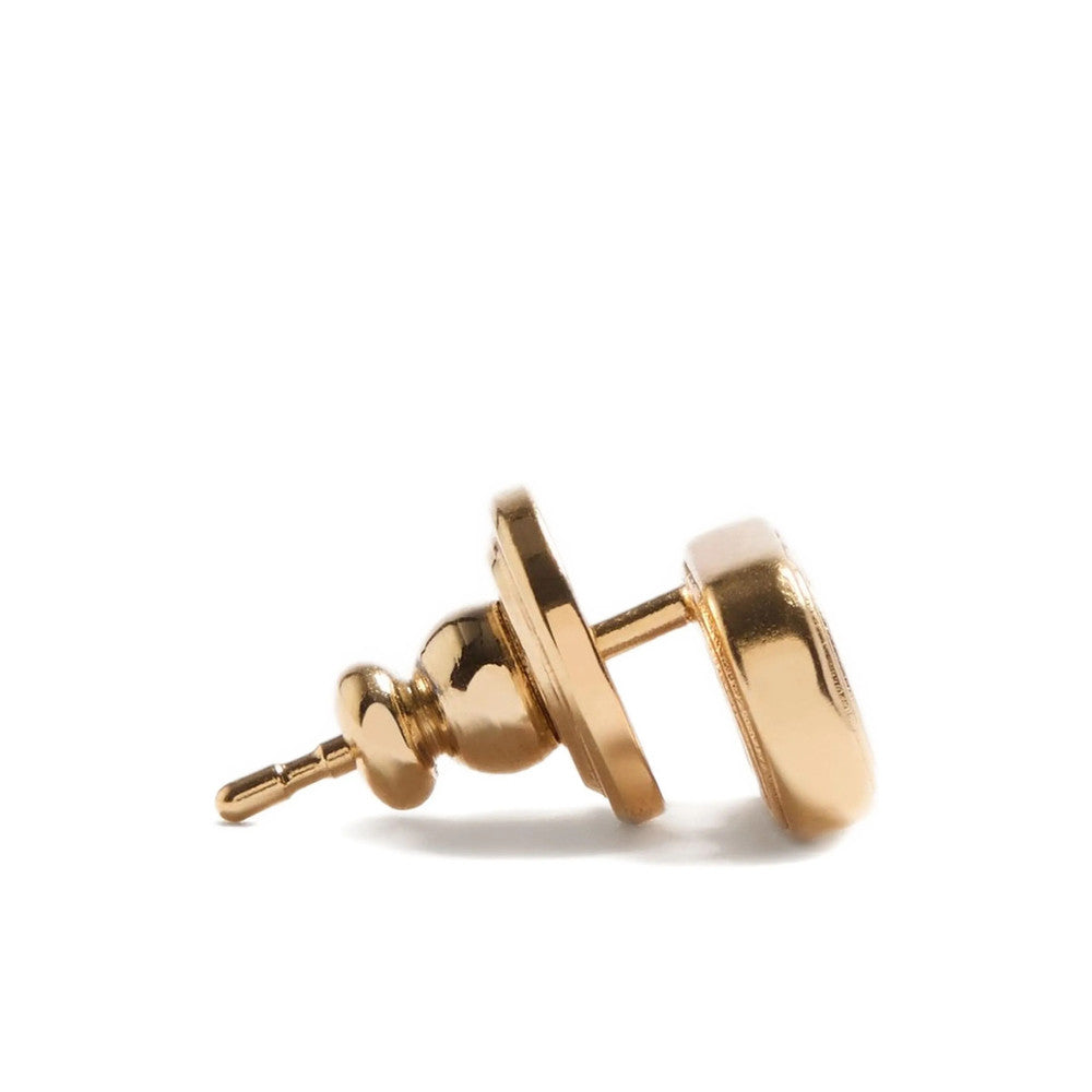 Golden Logo Stud Earrings 3