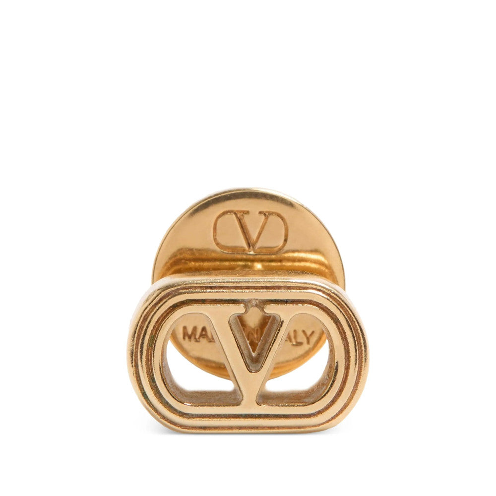 Golden Logo Stud Earrings 4