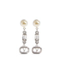Silver VLogo Drop Earrings 1