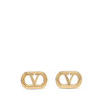 Golden VLogo Stud Earrings 1