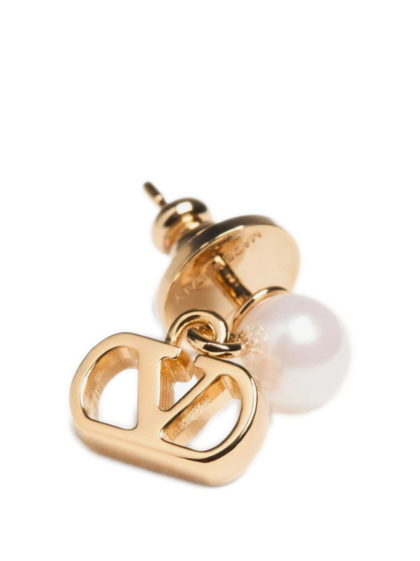 Golden VLogo Signature Drop Earrings 3