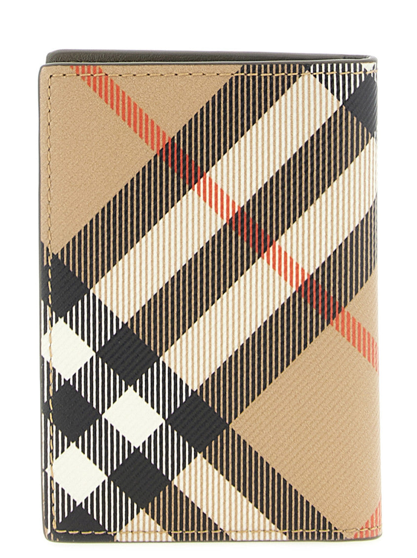 Beige Check Card Holder 2